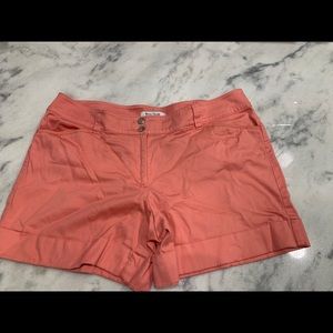 White House black market Salmon Chino Shorts